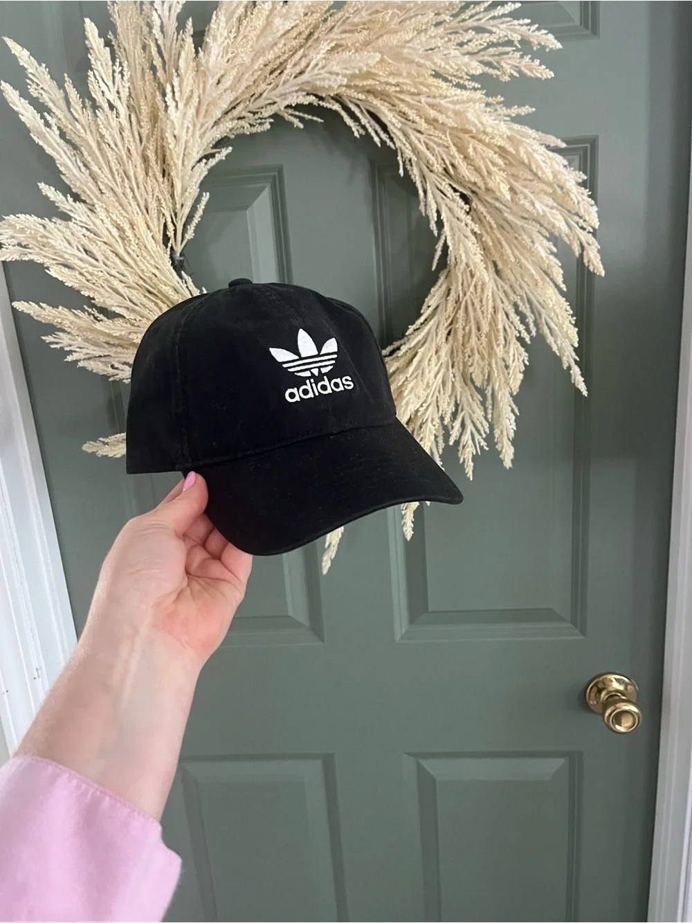 Adidas Black Cap with White Trefoil Logo